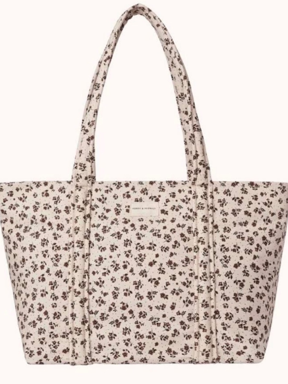 ISO poppy brown floral tote
